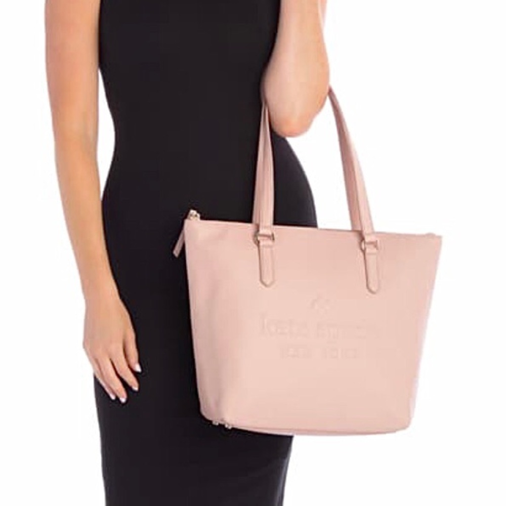 Kate Spade Pink Tote Bag with Gold Hardware